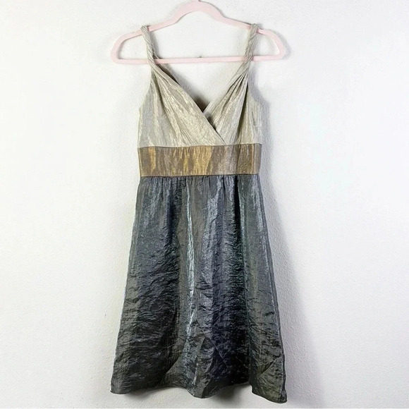Adrianna Papell Shimmer Metallic Sleeveless Dress size 4 - Picture 1 of 10